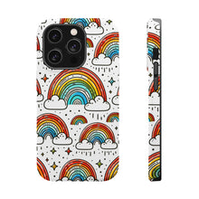 DistinctInk Tough Case for Apple iPhone, Compatible with MagSafe Charging - "Radiant Rainbows: A Joyful Delight"