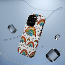 DistinctInk Tough Case for Apple iPhone, Compatible with MagSafe Charging - "Radiant Rainbows: A Joyful Delight"