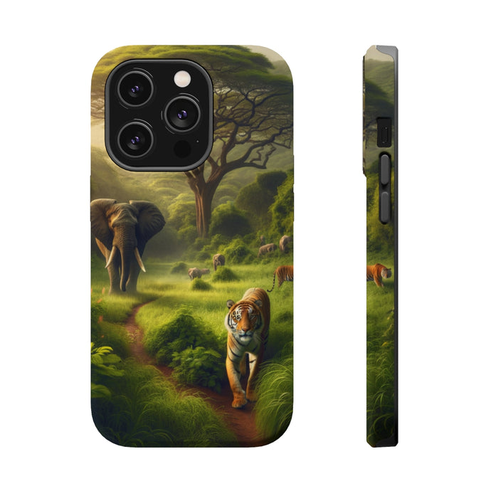 DistinctInk Tough Case for Apple iPhone, Compatible with MagSafe Charging - 