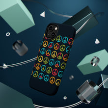 DistinctInk Tough Case for Apple iPhone, Compatible with MagSafe Charging - "Vibrant Peace: Cartoonish Hand-Drawn Patterns"