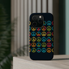 DistinctInk Tough Case for Apple iPhone, Compatible with MagSafe Charging - "Vibrant Peace: Cartoonish Hand-Drawn Patterns"
