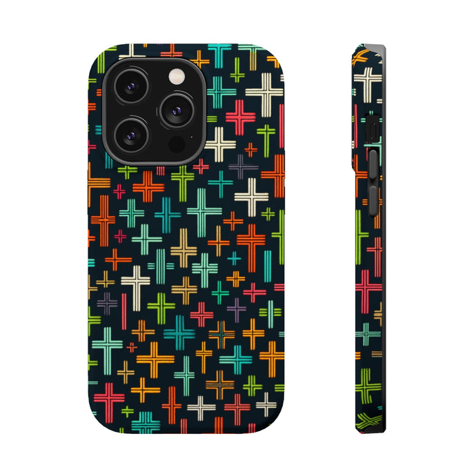 DistinctInk Tough Case for Apple iPhone, Compatible with MagSafe Charging - 