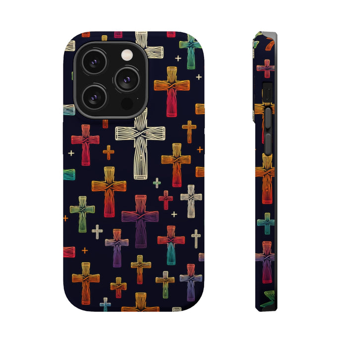 DistinctInk Tough Case for Apple iPhone, Compatible with MagSafe Charging - 