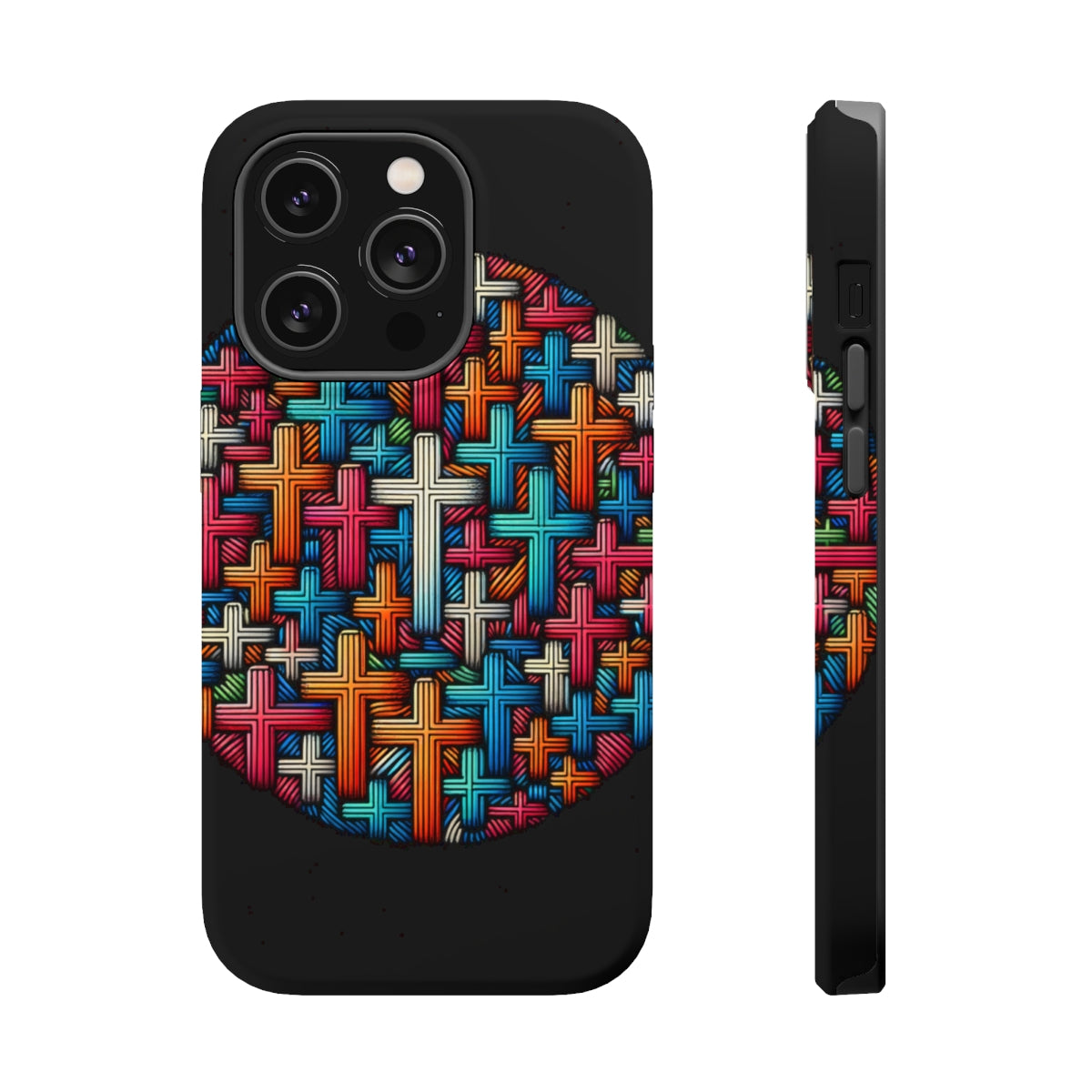 DistinctInk Tough Case for Apple iPhone, Compatible with MagSafe Charging - 