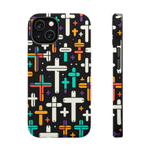 DistinctInk Tough Case for Apple iPhone, Compatible with MagSafe Charging - "Vibrant Christian Crosses: Bold and Minimalistic"