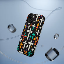 DistinctInk Tough Case for Apple iPhone, Compatible with MagSafe Charging - "Vibrant Christian Crosses: Bold and Minimalistic"