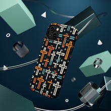 DistinctInk Tough Case for Apple iPhone, Compatible with MagSafe Charging - "Bold and Colorful Minimalistic Christian Crosses"