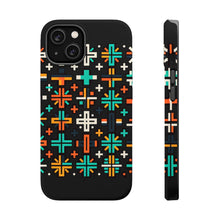 DistinctInk Tough Case for Apple iPhone, Compatible with MagSafe Charging - "Vibrantly Contrasting Minimalist Christian Cross Pattern"