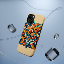 DistinctInk Tough Case for Apple iPhone, Compatible with MagSafe Charging - "Vibrantly Geometric: A Stunning 3D Tessellation of Colorful Shapes"