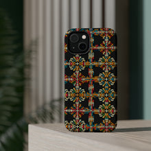 DistinctInk Tough Case for Apple iPhone, Compatible with MagSafe Charging - "Vivid Contrast: Modern Crosses with Minimalism"