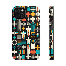 DistinctInk Tough Case for Apple iPhone, Compatible with MagSafe Charging - "Diverse Christian Crosses: Bold, Minimal, Vibrant"