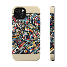 DistinctInk Tough Case for Apple iPhone, Compatible with MagSafe Charging - "Vibrant Mosaic: Abstract Geometric Delight"