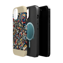 DistinctInk Tough Case for Apple iPhone, Compatible with MagSafe Charging - "Vibrant Mosaic: Abstract Geometric Delight"