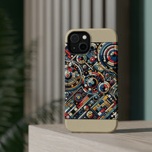 DistinctInk Tough Case for Apple iPhone, Compatible with MagSafe Charging - "Vibrant Mosaic: Abstract Geometric Delight"