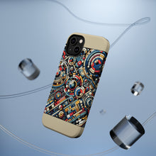 DistinctInk Tough Case for Apple iPhone, Compatible with MagSafe Charging - "Vibrant Mosaic: Abstract Geometric Delight"