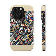 DistinctInk Tough Case for Apple iPhone, Compatible with MagSafe Charging - "Vibrant Mosaic: Abstract Geometric Delight"