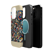DistinctInk Tough Case for Apple iPhone, Compatible with MagSafe Charging - "Vibrant Mosaic: Abstract Geometric Delight"