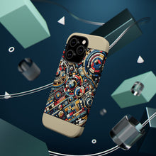 DistinctInk Tough Case for Apple iPhone, Compatible with MagSafe Charging - "Vibrant Mosaic: Abstract Geometric Delight"