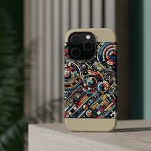 DistinctInk Tough Case for Apple iPhone, Compatible with MagSafe Charging - "Vibrant Mosaic: Abstract Geometric Delight"