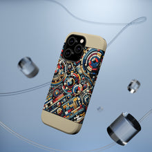 DistinctInk Tough Case for Apple iPhone, Compatible with MagSafe Charging - "Vibrant Mosaic: Abstract Geometric Delight"