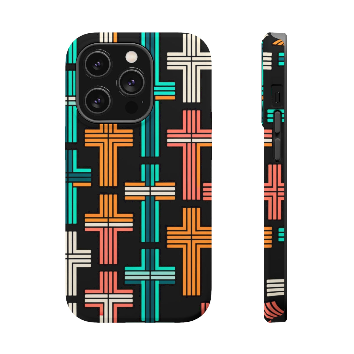 DistinctInk Tough Case for Apple iPhone, Compatible with MagSafe Charging - 