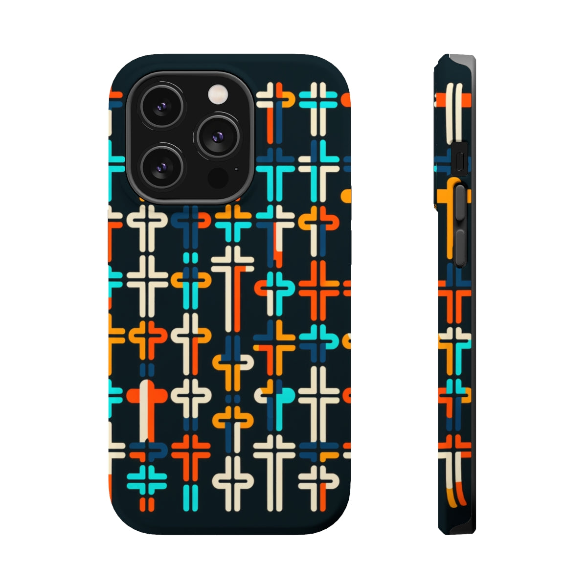 DistinctInk Tough Case for Apple iPhone, Compatible with MagSafe Charging - 