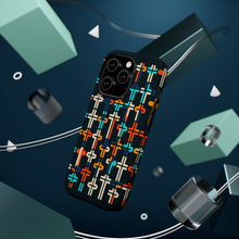 DistinctInk Tough Case for Apple iPhone, Compatible with MagSafe Charging - "Harmonious Balance: Vivid Cross Pattern"