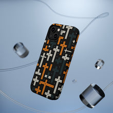 DistinctInk Tough Case for Apple iPhone, Compatible with MagSafe Charging - "Bold and Minimal: Bright Cross Pattern"