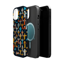 DistinctInk Tough Case for Apple iPhone, Compatible with MagSafe Charging - "Bold Crosses: A Vibrant Array of Faith"