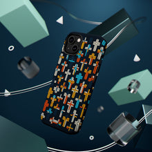 DistinctInk Tough Case for Apple iPhone, Compatible with MagSafe Charging - "Bold Crosses: A Vibrant Array of Faith"