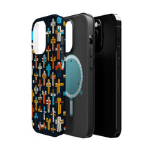 DistinctInk Tough Case for Apple iPhone, Compatible with MagSafe Charging - "Bold Crosses: A Vibrant Array of Faith"