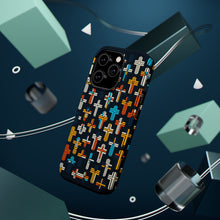 DistinctInk Tough Case for Apple iPhone, Compatible with MagSafe Charging - "Bold Crosses: A Vibrant Array of Faith"