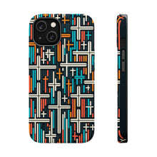 DistinctInk Tough Case for Apple iPhone, Compatible with MagSafe Charging - "Mesmerizing Christian Crosses: Bold and Contrast"