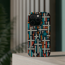 DistinctInk Tough Case for Apple iPhone, Compatible with MagSafe Charging - "Mesmerizing Christian Crosses: Bold and Contrast"