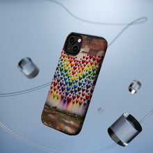 DistinctInk Tough Case for Apple iPhone, Compatible with MagSafe Charging - "Colorful Hearts: Love Amidst Concrete Chaos"