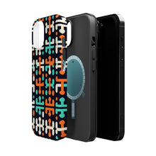 DistinctInk Tough Case for Apple iPhone, Compatible with MagSafe Charging - "Contrasting Christian Crosses: Bold and Thin"