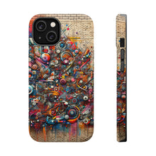 DistinctInk Tough Case for Apple iPhone, Compatible with MagSafe Charging - "Vibrant Urban Mural: Bursting Colors and Creative Expression"