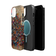 DistinctInk Tough Case for Apple iPhone, Compatible with MagSafe Charging - "Vibrant Urban Mural: Bursting Colors and Creative Expression"