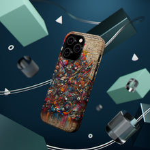 DistinctInk Tough Case for Apple iPhone, Compatible with MagSafe Charging - "Vibrant Urban Mural: Bursting Colors and Creative Expression"