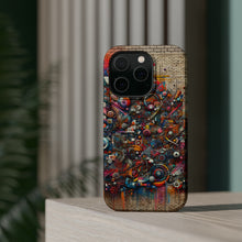DistinctInk Tough Case for Apple iPhone, Compatible with MagSafe Charging - "Vibrant Urban Mural: Bursting Colors and Creative Expression"