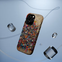 DistinctInk Tough Case for Apple iPhone, Compatible with MagSafe Charging - "Vibrant Urban Mural: Bursting Colors and Creative Expression"