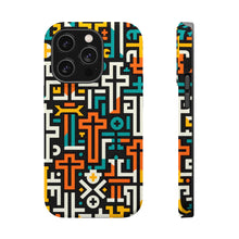DistinctInk Tough Case for Apple iPhone, Compatible with MagSafe Charging - "Vibrant Christian Crosses: Bold and Minimal"