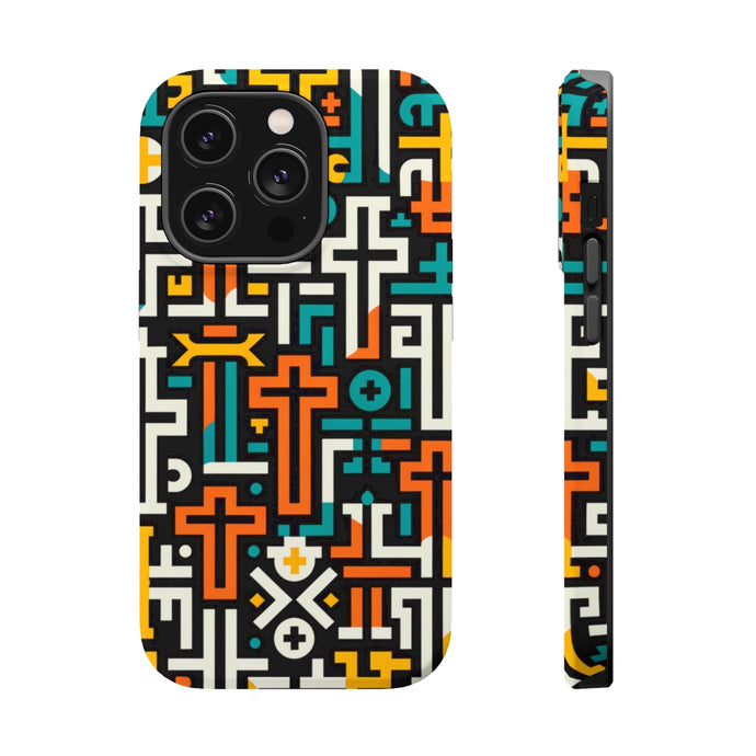 DistinctInk Tough Case for Apple iPhone, Compatible with MagSafe Charging - 