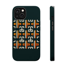 DistinctInk Tough Case for Apple iPhone, Compatible with MagSafe Charging - Title: "Vibrant Bold Crosses on Black"

Image: [Attached image file]