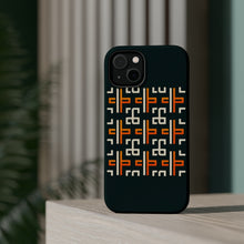 DistinctInk Tough Case for Apple iPhone, Compatible with MagSafe Charging - Title: "Vibrant Bold Crosses on Black"

Image: [Attached image file]