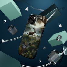 DistinctInk Tough Case for Apple iPhone, Compatible with MagSafe Charging - "Majestic Mythical Deer: Enchanting Forest of Whimsical Wildlife"