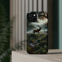 DistinctInk Tough Case for Apple iPhone, Compatible with MagSafe Charging - "Majestic Mythical Deer: Enchanting Forest of Whimsical Wildlife"