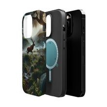 DistinctInk Tough Case for Apple iPhone, Compatible with MagSafe Charging - "Majestic Mythical Deer: Enchanting Forest of Whimsical Wildlife"