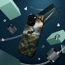 DistinctInk Tough Case for Apple iPhone, Compatible with MagSafe Charging - "Majestic Mythical Deer: Enchanting Forest of Whimsical Wildlife"