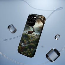 DistinctInk Tough Case for Apple iPhone, Compatible with MagSafe Charging - "Majestic Mythical Deer: Enchanting Forest of Whimsical Wildlife"